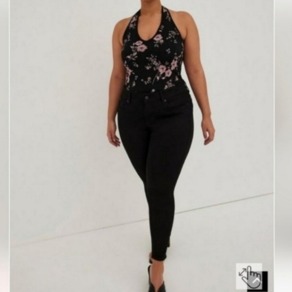 Like new Torrid 2 Foxy V-Neck Halter Top - Picture 1 of 5